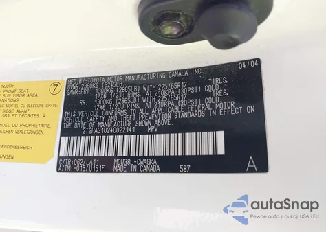 2004 Lexus Rx 330 из США, поврежденный, VIN 2T2HA31U24C022141